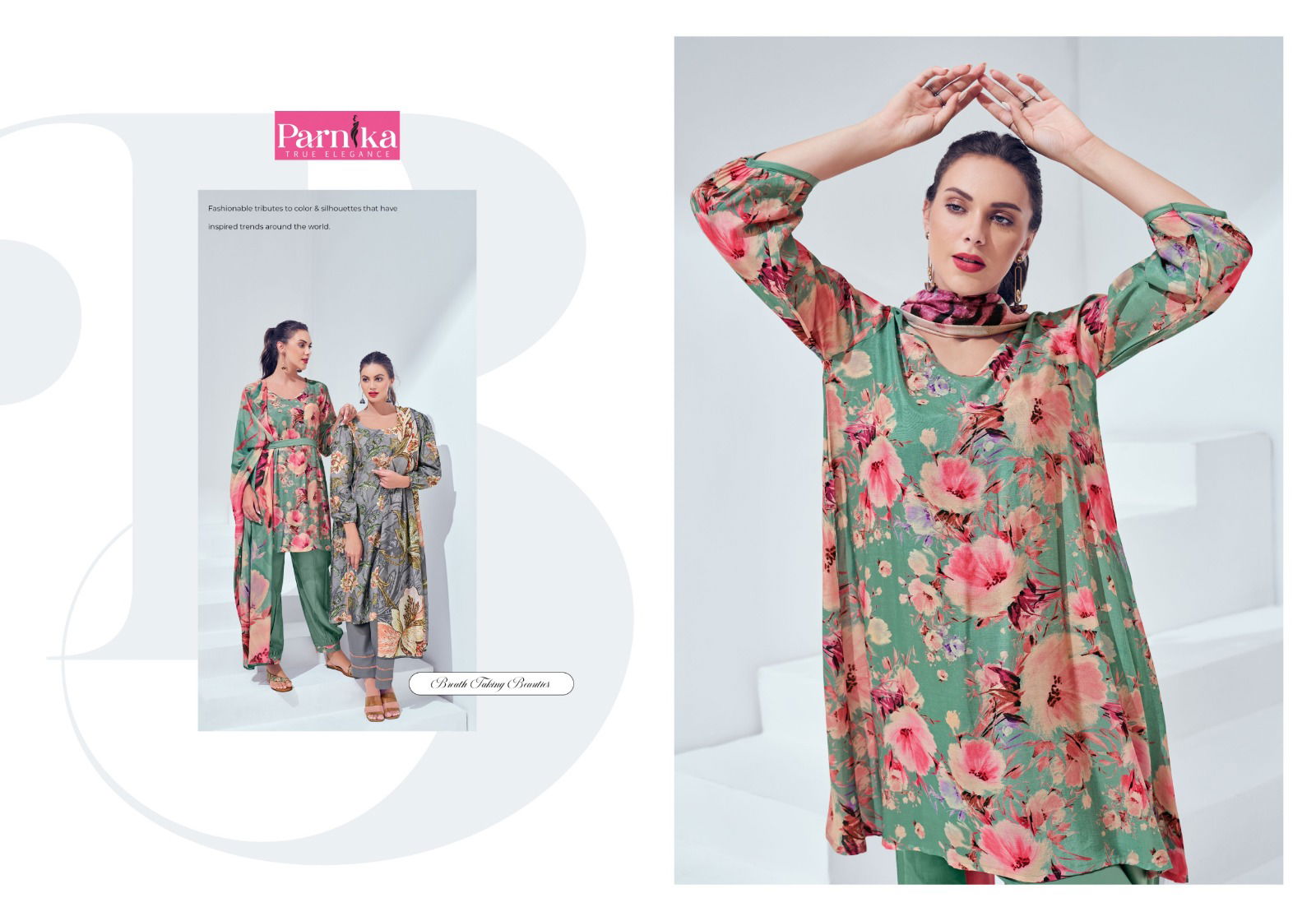 Layla By Parnika Digital Printed Dress Material Wholesale Price In Surat